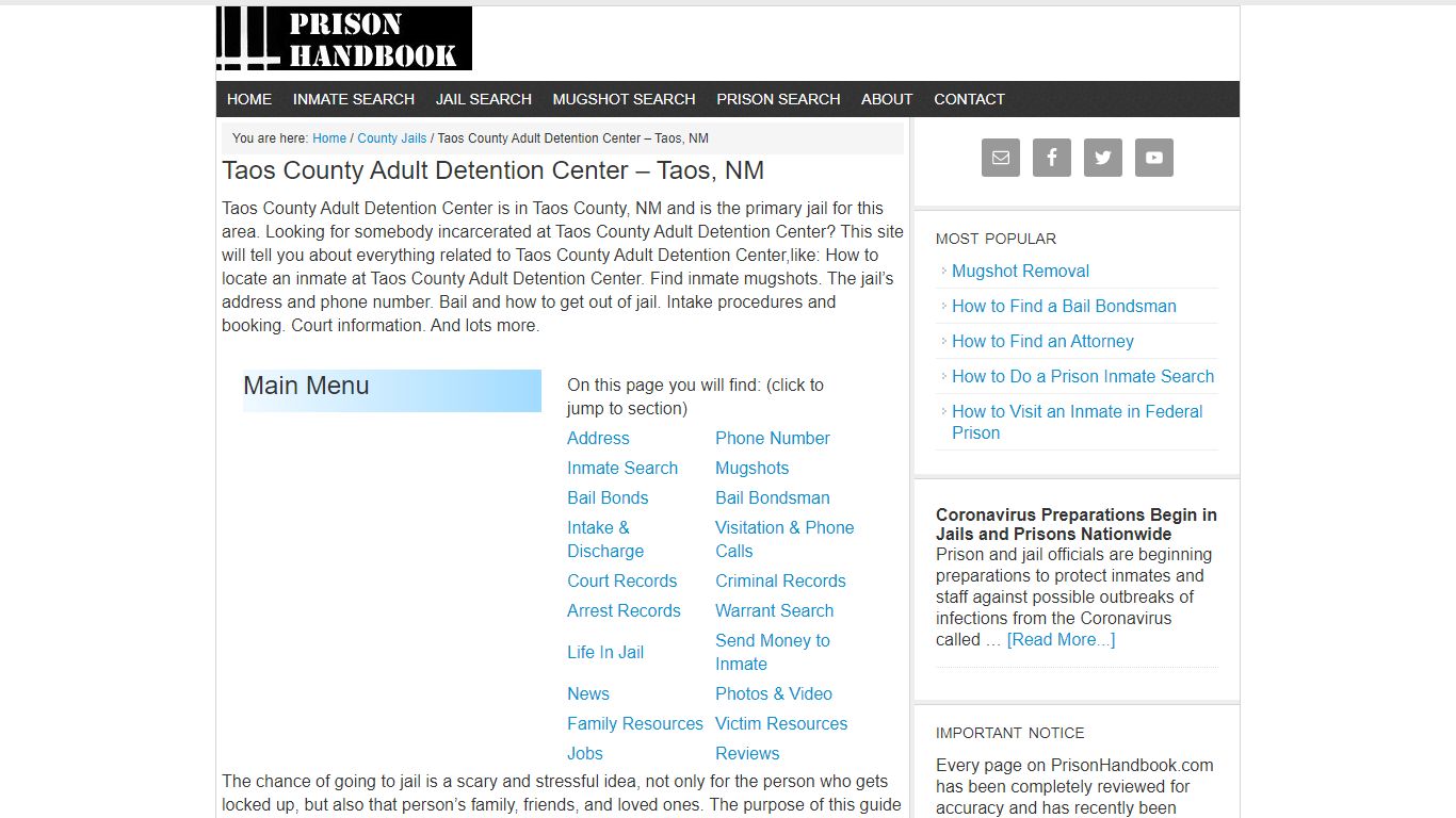 Taos County Adult Detention Center – Taos, NM